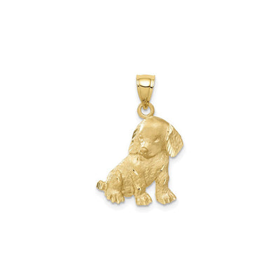 Adorable Dog Puppy Pendant (14K) front - Lucky Diamond - New York