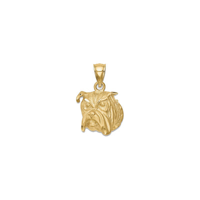 Bulldog Head Matte Pendant (14K) front - Lucky Diamond - New York