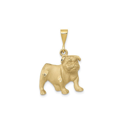 Bulldog Puppy Dog Pendant (14K) front - Lucky Diamond - New York