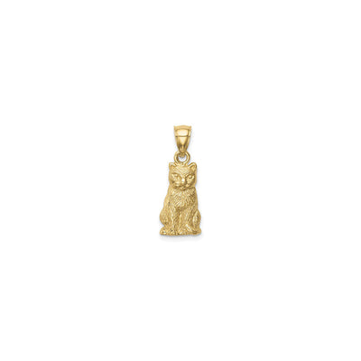 Cat Front Pendant (14K) front - Lucky Diamond - New York