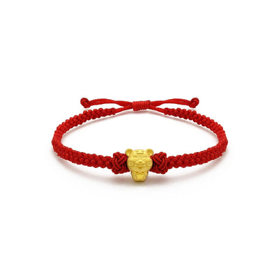 Cameron Cord Bracelet | Red / Gold