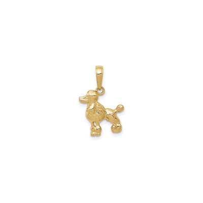 Poodle Dog Shiny Pendant yellow (14K) front - Lucky Diamond - New York