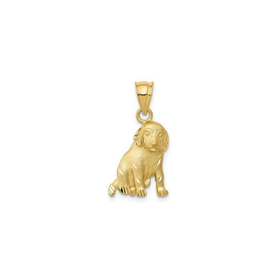 Realistic Dog Puppy Pendant (14K) front - Lucky Diamond - New York