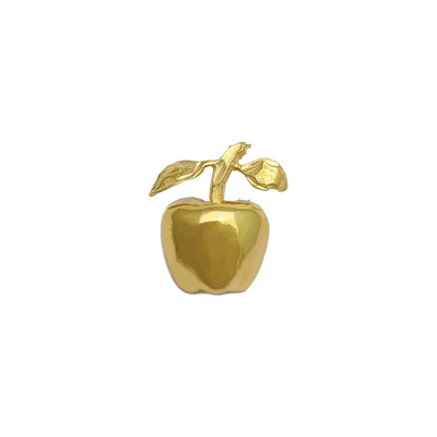 Apple Pendant (14K) front - Lucky Diamond - New York