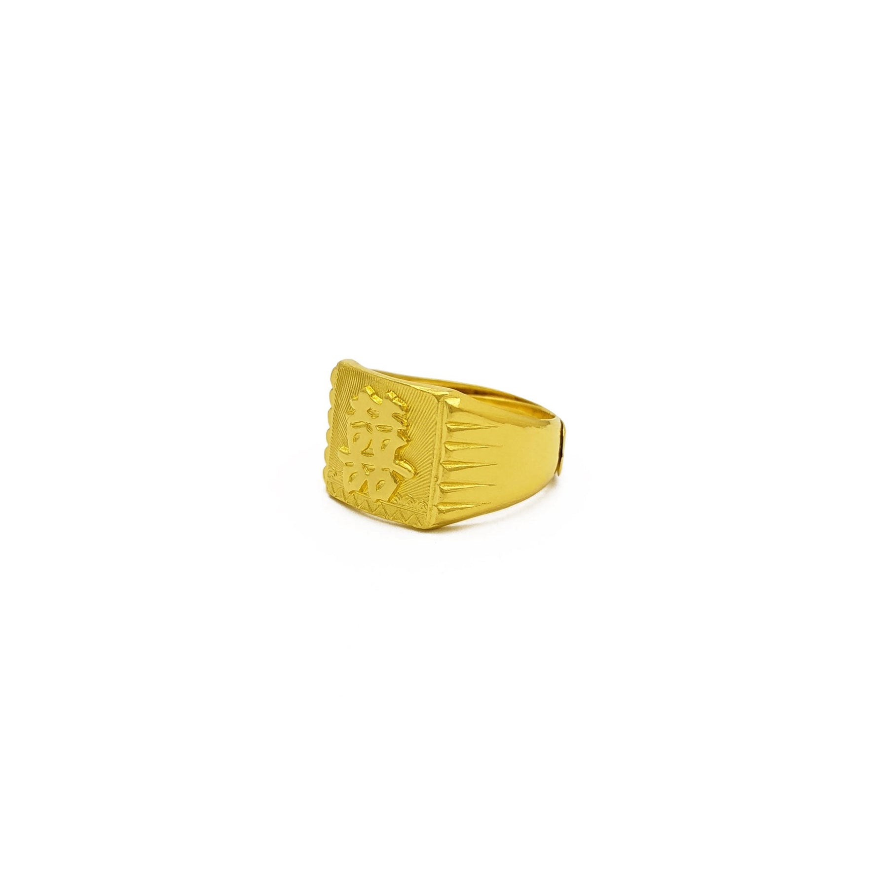 Authentic gold ring 9999 pure gold men's and women's models square ring to  attract wealth and