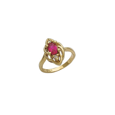 Red Zirconia Fancy Lady Ring (14K) Lucky Diamond New York