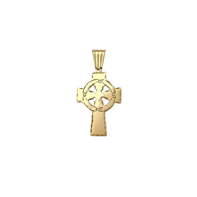 Orthodox Engraved Texture Cross Pendant (14K) Lucky Diamond New York