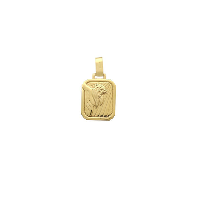 Rectangle Jesus Crucifix Pendant (14K) Lucky Diamond New York